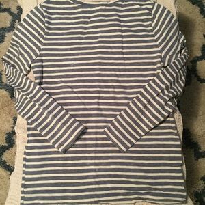 Gap long sleeve size medium grey and white stripe
